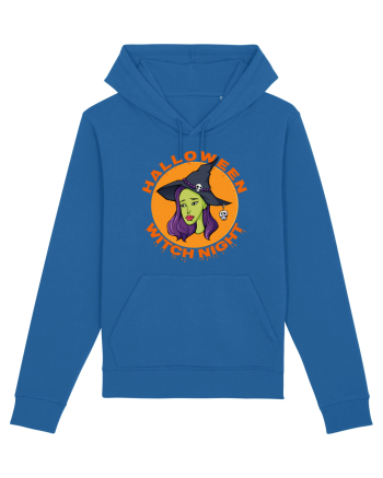 Halloween Witch Night Green Face Witch Royal Blue