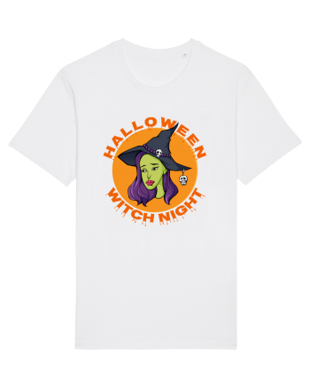 Halloween Witch Night Green Face Witch White