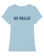 NU VREAU Tricou mânecă scurtă guler larg fitted Damă Expresser