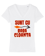 Sunt cu Baba Cloanta Tricou mânecă scurtă guler V Damă Evoker