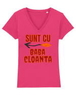 Sunt cu Baba Cloanta Tricou mânecă scurtă guler V Damă Evoker