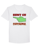 Sunt cu Capcaunul Tricou mânecă scurtă guler larg Bărbat Skater