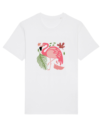 Pink Flamingo White
