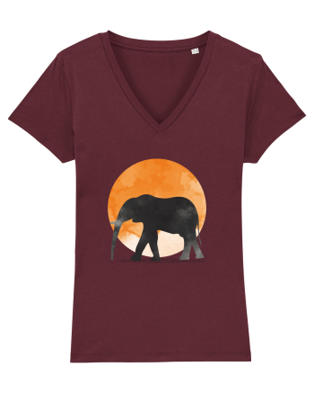 Moon Elephant Burgundy