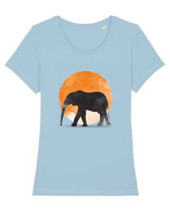 Moon Elephant Sky Blue