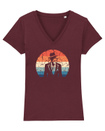 Vintage Man Tricou mânecă scurtă guler V Damă Evoker