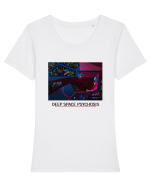 Deep Space Psychosis Tricou mânecă scurtă guler larg fitted Damă Expresser
