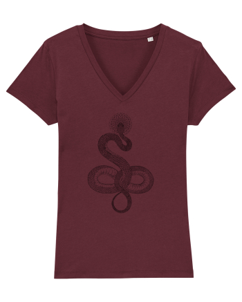 Șarpe - model negru  Burgundy