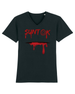 Sunt ok Halloween Tricou mânecă scurtă guler V Bărbat Presenter