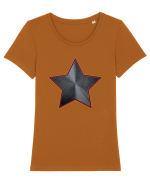 Halloween Captain America  Tricou mânecă scurtă guler larg fitted Damă Expresser