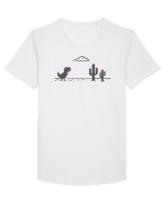 Dino Google Glitch Tricou mânecă scurtă guler larg Bărbat Skater