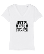 Beer Pong Champion Tricou mânecă scurtă guler V Damă Evoker