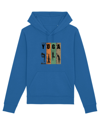 Vintage Yoga Poses Royal Blue