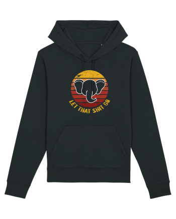 Retro Yoga Elephant Black