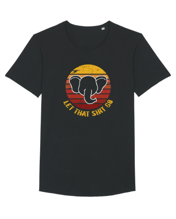 Retro Yoga Elephant Black