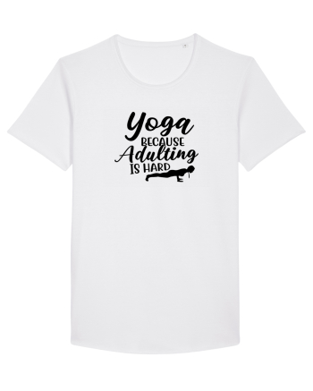 Yoga Because Adulting Is Hard White