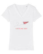 Catch you later Tricou mânecă scurtă guler V Damă Evoker