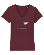 Pe mai tarziu... Tricou mânecă scurtă guler V Damă Evoker