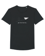 Pe mai tarziu... Tricou mânecă scurtă guler larg Bărbat Skater