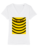 I'M A Bee Tricou mânecă scurtă guler V Damă Evoker