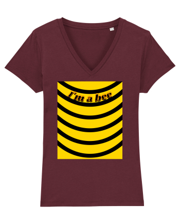 I'M A Bee Burgundy