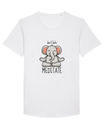 Don't Hate! Meditate! Tricou mânecă scurtă guler larg Bărbat Skater