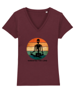 Namasted Too Long Tricou mânecă scurtă guler V Damă Evoker