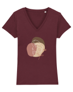 Venice Tricou mânecă scurtă guler V Damă Evoker