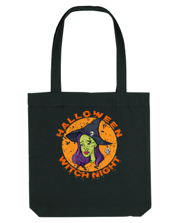 Halloween Witch Night Green Face Witch Black