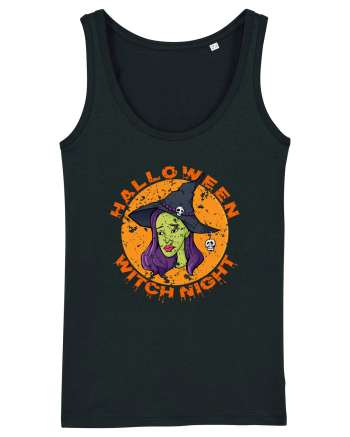 Halloween Witch Night Green Face Witch Black