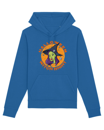 Halloween Witch Night Green Face Witch Royal Blue