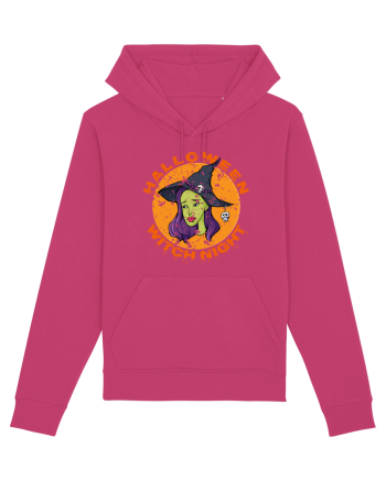 Halloween Witch Night Green Face Witch Raspberry