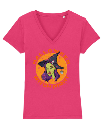 Halloween Witch Night Green Face Witch Raspberry