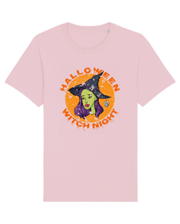 Halloween Witch Night Green Face Witch Cotton Pink