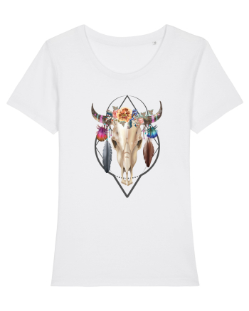 Craniu cu Pene Colorat White