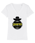 Country Records Tricou mânecă scurtă guler V Damă Evoker