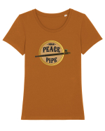 Peace Pipe Tricou mânecă scurtă guler larg fitted Damă Expresser
