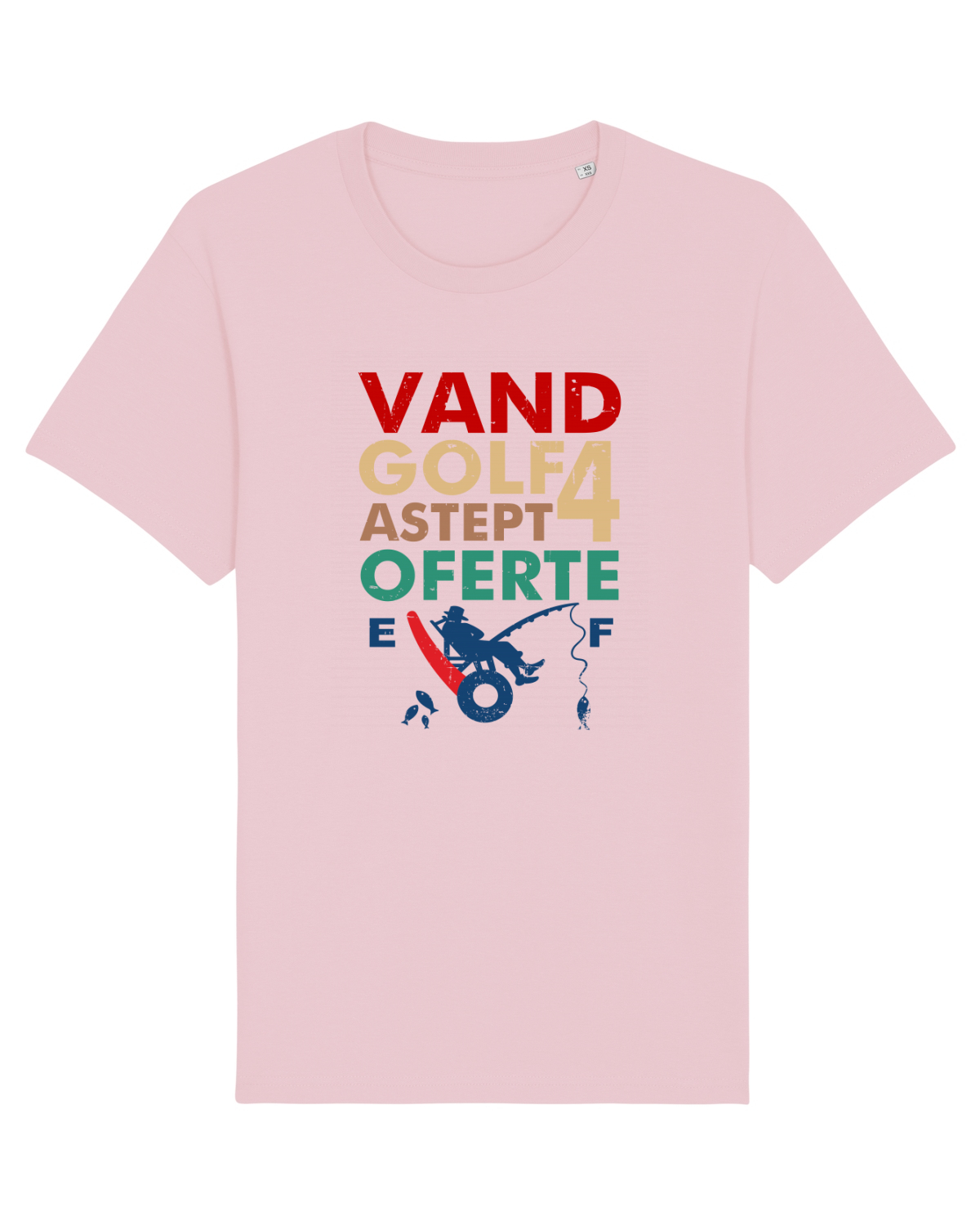 Tricou mânecă scurtă Unisex Rocker Cotton Pink