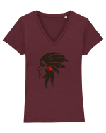 Apache Tricou mânecă scurtă guler V Damă Evoker