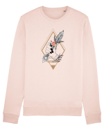 Pene Floral în Geometric Bluză mânecă lungă Unisex Rise