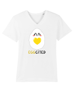 EGGcited Tricou mânecă scurtă guler V Bărbat Presenter