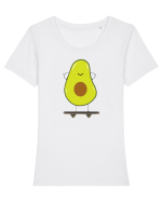 Avocado Skater Tricou mânecă scurtă guler larg fitted Damă Expresser