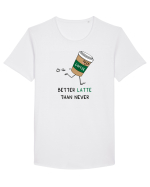 Better LATTE than Never Tricou mânecă scurtă guler larg Bărbat Skater