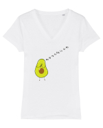AvocaDO RE MI FA SOL LA SI DO Tricou mânecă scurtă guler V Damă Evoker