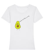 AvocaDO RE MI FA SOL LA SI DO Tricou mânecă scurtă guler larg fitted Damă Expresser