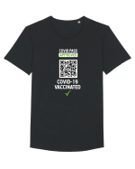 Covid Pass (rick rolled) Tricou mânecă scurtă guler larg Bărbat Skater