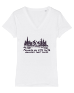 Padurea nu este muta Tricou mânecă scurtă guler V Damă Evoker