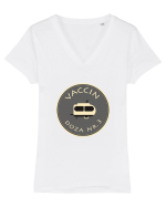 Vaccin Tricou mânecă scurtă guler V Damă Evoker