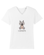 LLAMASTE Tricou mânecă scurtă guler V Bărbat Presenter