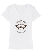 Vintage Angel Rider Tricou mânecă scurtă guler V Damă Evoker